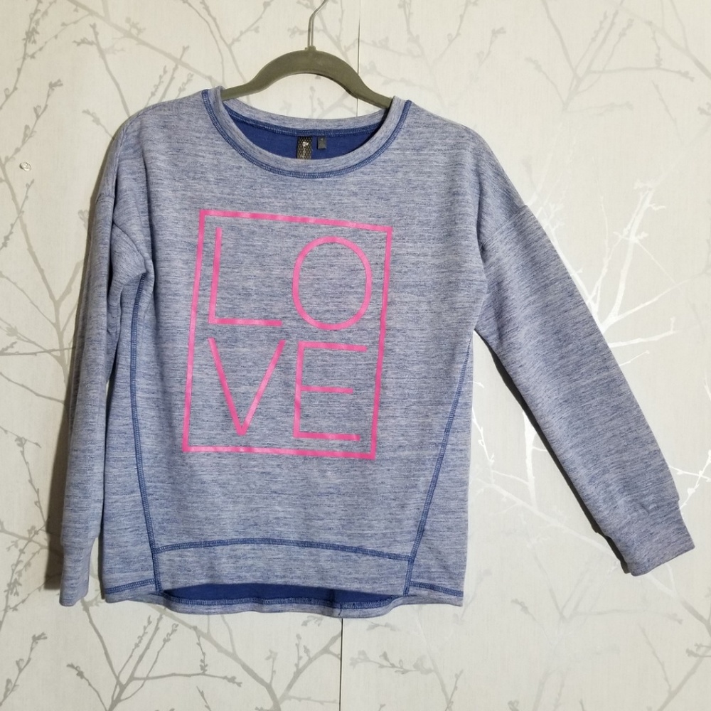 Living the Dream Heathered Blue Crewneck Top